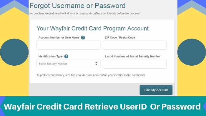 Wayfair-Credit-Card-Retrieve-UserID-Or-Password